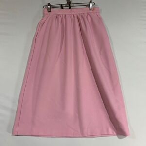 JCPenney Vintage A-Line Midi‎ Skirt High Waist Career Casual Pink Size 10